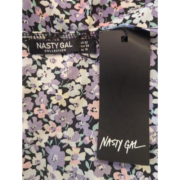 Nasty Gal Lilac Disty Floral‎ Peplum Bell Sleeve  
Top Women's 18 Boho Babydoll - Picture 11 of 11
